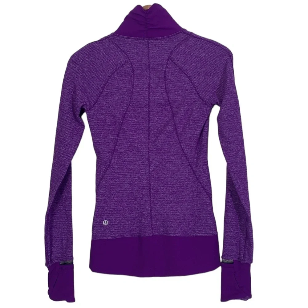 - Lululemon Runderful Violet Purple 1/2 Zip Rulu Pullover Top - Picture 9 of 15